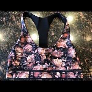 Lululemon floral print racer back sports bra